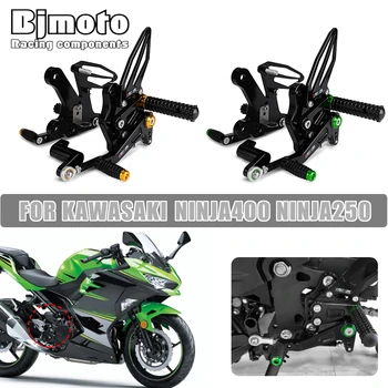 BJMOTO Motorcykel CNC-Bageste Sæt Rearset Fodstøtte Foden Hvile Pinde For Kawasaki Ninja 400 Ninja400 Ninja 250 Ninja250 2018-2019