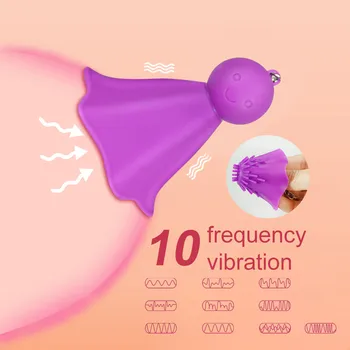 10 Frekvens Brystvorte Stimulation Vibrator Tungen Slikke Fisse Stimulation Vibrator Bryst Skeden Massage Sex Legetøj