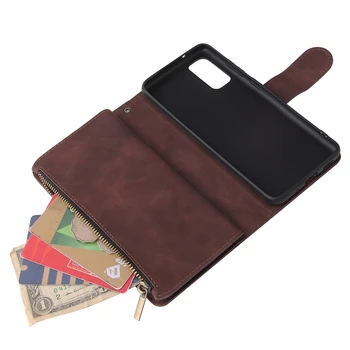 S20 Ultra Flip Wallet taske til Samsung Galaxy Note 10 Plus Læder Stå Cover til Galaxy S9 Plus Note 8 Note 9 A10 A30 A50 A70