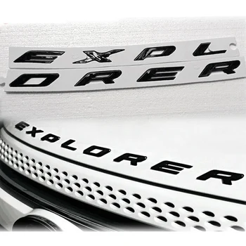 Explorer Bil Emblem Foran Hood Emblem 3D Bogstaver Explorer Mærkat Passer til Ford Explorer 2011-2019