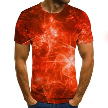 Sommeren 3D-Print kortærmet T-Shirt Afslappet Korte Ærmer O-Hals kortærmet T-Shirt Mode Galaxy Stjernede Udskrive 3D-T-Shirt Top