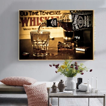 Whisky Drikkevarer Væg Plakater Udskriver Og Moderne Lærred Kunst Malerier Print Bar Dekorative Billeder Til Restaurant