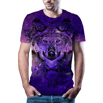 2020 hotteste ulv / tiger T-shirt mandlige animationsfilm T-shirt Kina 3d printet T-shirt hip-hop T-shirt cool mænd ' s nye sommer i stor størrelse
