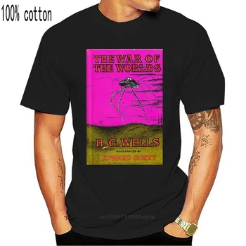 Mænd tshirt War of the Worlds HG Wells Book Cover T-Shirt T-Shirt til kvinder T-Shirt t-shirts top