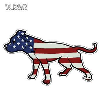 Volkrays Kreative Bil Mærkat Pit Bull Amerikansk Staffordshire Terrier Hund Dyr Decal Dekoration Klistermærker Tilbehør,13cm*7cm