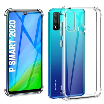 360° Beskyttelse,3~5Pcs Fuld Dækning Silikone Case Huawei S Smart 2021 Beskyttende Glas anti impacto PSmart 2021 2020 2019 S Z