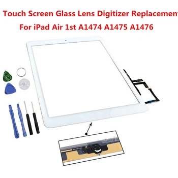 1stk Nye erstatning for en iPad Aircondition, 1 Touch Skærm til iPad 5 A1474 A1475 A1476 Digitizer og Hjem-Knappen Foran Glas Panel Replac