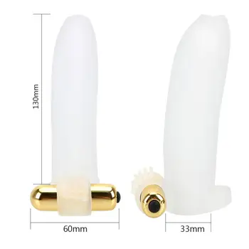 OLO Bullet Vibrator Penis Ærme Sex Legetøj til Mænd Klitoris Stimulator Mandlige Penis Extension Lupe TPE Voksen Produkter