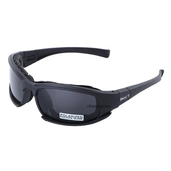 Taktisk Polariseret Army Solbriller Militære Beskyttelsesbriller 4 Linse Kit Mænd Krig Spil Udendørs Sport Vandring Lystfiskeri Solbriller