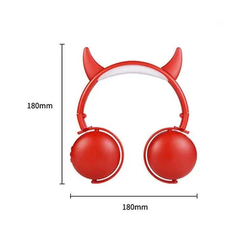 NY Tegnefilm Hovedtelefoner Trådløse Bluetooth Hovedtelefoner støjreducerende Søde Horn Children ' s Headset Til Voksen Dreng Pige Gave