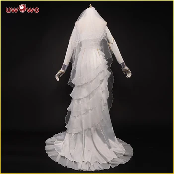Uwowo Animationsfilm Skæbne Grand Ordre/FGO Arturia Pendragon Lancer White Bride Dress Dejlig Sexet Middag Passer Kostume Til Kvinder