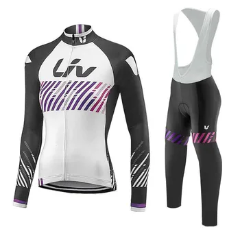 LIV road cykel tøj vinter pro cycling team lange ærmer cykel jersey ropa ciclismo mtb kvinder uniform trøje sæt