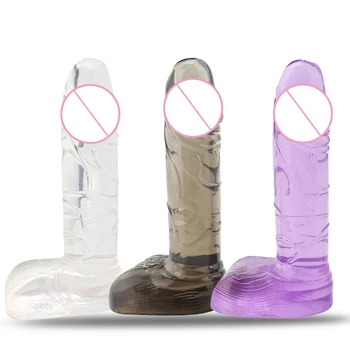 Erotisk Blød Silikone Dildo Realistisk Bullet Vibrator Anal Plug Dildo Rem På Stor Penis Suge-Kop Legetøj, Voksen Sex Legetøj til kvinder
