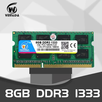 VEINEDA laptop hukommelse DDR3 2gb 4gb 8gb 1333 1600MHz 204batteri 1,5 V PC3-10600 sodimm Ram ddr 3 Notebook Hukommelse