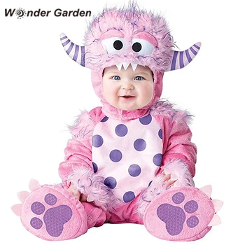 Underligt Have Spædbarn Baby Buksetrold Piger Pink Pink Elf Cosplay Halloween Dress UP Purim Ferie Tøj