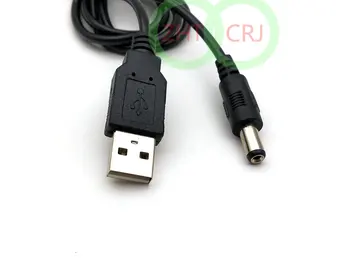 USB 2.0-EN ind til 5,5 mm x 2.1 mm DC Tønde Stik Jack Power Kabel-100cm Ny