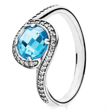 925 Sterling Sølv Ring Elegant Slange hjerte Til Hjerte Strålende Forskønnelse Bue sommerfugl Ring For Kvinder Gave Pandora Smykker