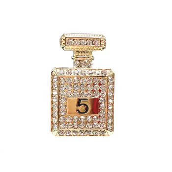 B105 Parfume Flasker Nummer 5 Jewlery Pins Brocher Broche Behandler Smykker Til Kvinder stifter til tøj