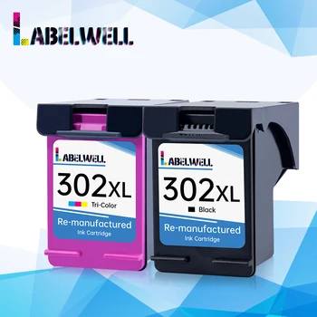 Labelwell 302XL blækpatron Kompatibel til HP-302 xl hp302 Deskjet 2130 2135 1110 3630 3632 Officejet 3830 3834 4650 Printer
