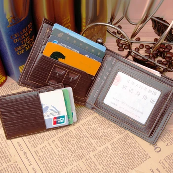 Pidengbao Helt Nye herre Pung Card Wallet Vintage Værdi Læder Penge Pung Kort Tegnebog Med gaveæske Gratis fragt