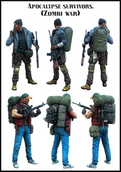 1/35, Apocalypse Overlevende (Zombi Krig), Harpiks Model Soldat GK, Militær tema, Usamlet og umalet kit