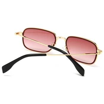 Peekaboo kvindelige små solbriller kvinder firkantet stel af metal classic retro briller mænd 2021 brune guld af høj kvalitet uv400