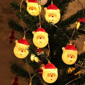 1,5 M 10leds 3M 20leds Dejlige Santa Claus LED String Lys Vandtæt juletræ Ferie Nye År Fest Dekoration Garland