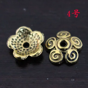 50stk/masse Tibetansk Sølv Perle Caps-Beholderen Passer til 6-14mm Perler Alloy Kvaster Caps Tilbehør Charme DIY Smykker at Gøre Resultaterne