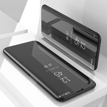 Smart Flip Stå Spejl Sagen For Huawei Y9 2018 Klart, Udsigt PU Læder Cover Til Huawei Y9 2018 Case Cover