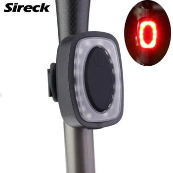 Sireck Cykel baglygte 7 Flash-Tilstand USB-Opladning LED-Bike baglygte Vandtæt Cykling Sikkerhed Advarsel Lampe Luz Bicicleta