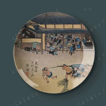 10tommer Sang Sichuan Tunge Dekorative Keramiske Skuffe Hængende Plade, Maleri Plade vægdekoration Hængende Plade Skabende Kunst Plade