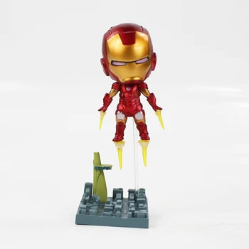 3pcs/Masse Iron Man Figur Toy Tony Stark Super Hero Q Version Model Dolls