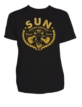 Bomuld, for Man Shirts Sol Mænds Rockabilly T-Shirt ~ Kustom Musik Land Print t-Shirts