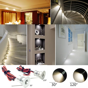 1 W IP65 12V Mini LED Downlight Forsænket Loft Lys 3V Spot Lys Korridor Lamper kan Dæmpes Spotlight til Showcase-Kabinettet