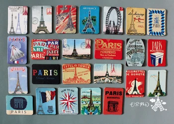24 Stykke Magnetisk Køleskab Magneter Køleskab Mærkat Paris Eiffel Tower Hjem Dekoration Tilbehør Magnetiske Indsætte Kunst/Håndværk