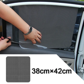 42*38cm Bil Styling 2stk PVC Bil siderude Parasol Elektrostatisk Mærkat Solcreme Film Sticker Dækker Biler Tilbehør