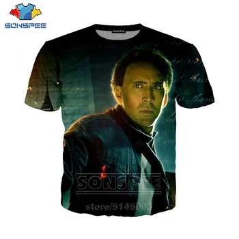 Nicolas Cage T-Shirt til Sommeren Nye Mænd Kvinder Sweatshirt 3D-Print Skuespiller Kort Ærme Hip Hop Streetwear Toppe O-Neck Pullover C037