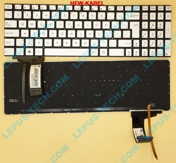 Original CZ SK Tastatur til ASUS N552 N752 N551 G551 GL551 N751 tastatur med baggrundsbelysning sølv tjekker tastatur 9Z.N8BBC.P13