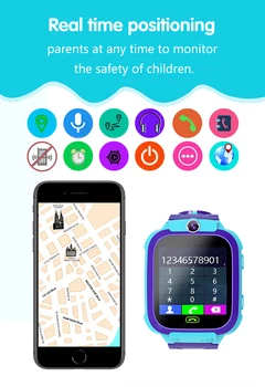 2020 Q12 Børn er Børn-Telefon Se Smartwatch Med Sim-Kortet For Drenge og Piger Canera Vandtæt Gave Smart Ur Til Android, IOS
