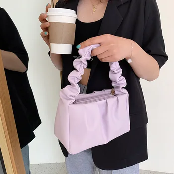 Kvinder, der kun indeholder Farve Skulder Messenger Tasker Fashion Damer Læder Pung Taske til Udendørs Shopping Rejser Pynt