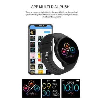 W9 Touch Screen Pulsmåler Ring Påmindelse Sport Smart Ur Armbånd