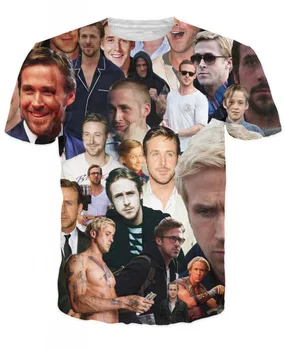 Tee Unisex Fashion Nye 3D Kvinder Mænd T-Shirts Ryan Gosling Paparazzi T-Shirt-Sexet Amerikansk Skuespiller-Shirts Toppe