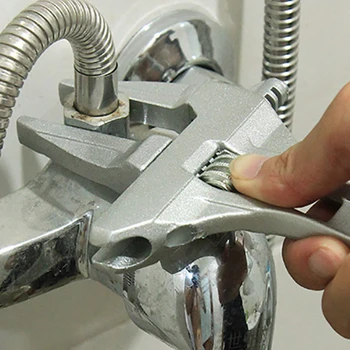 Skruenøgle Aluminium Legering store gaffelnøgle Universal Nøgle Reparation Værktøj til Vand, Rør Skrue Badeværelse