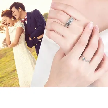 NEHZY 925 sterling sølv, nye smykker mode kvinde mand åbning ring gave jubilæum, bryllup, engagement par ring