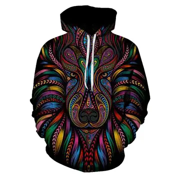 Mode Afslappet Mørk Stil 3D Printet Mønster Sweatshirts 2020 Mænds Og Kvinders vintersport Varm Slank Sweatshirts