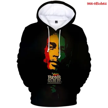 Harajuku 3d-Hættetrøjer Bob Marley Print Mænds Tøj, Sweatshirts Efteråret Casual Oversiezed Hoodie Kvinder Hip Pop Bob Marley Toppe