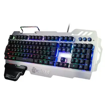 Wired Gaming Mekanisk Tastatur Følelse Baggrundsbelyst Keyboard USBPhone Indehaveren Spil Tastatur til PC Laptop, Desktop russiske OS