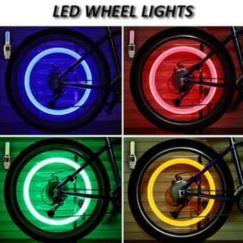 4STK LED Bil Cykel Hjulet Cykel Lys Vandtæt Enkelt Induktion Vibration Funktion Dæk Ventil Hætte Flash Talte Neon Lampe