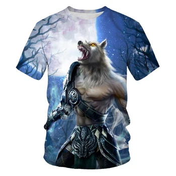 2020 sommeren nye kortærmet T-shirt af 3D-print-T-shirt filmens monster mønster børn T-shirt forælder-barn bære materiale, blød og c