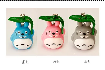 10 stk/masse Kreative Animationsfilm Hayao Miyazaki Totoro tegnefilm paraply blad nøglering vedhæng toy led af audible-gaver